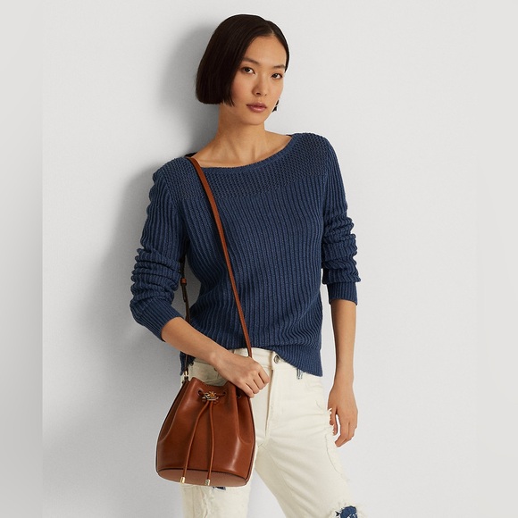 Ralph Lauren| Leather Medium Andie Drawstring Bag - Picture 5 of 6